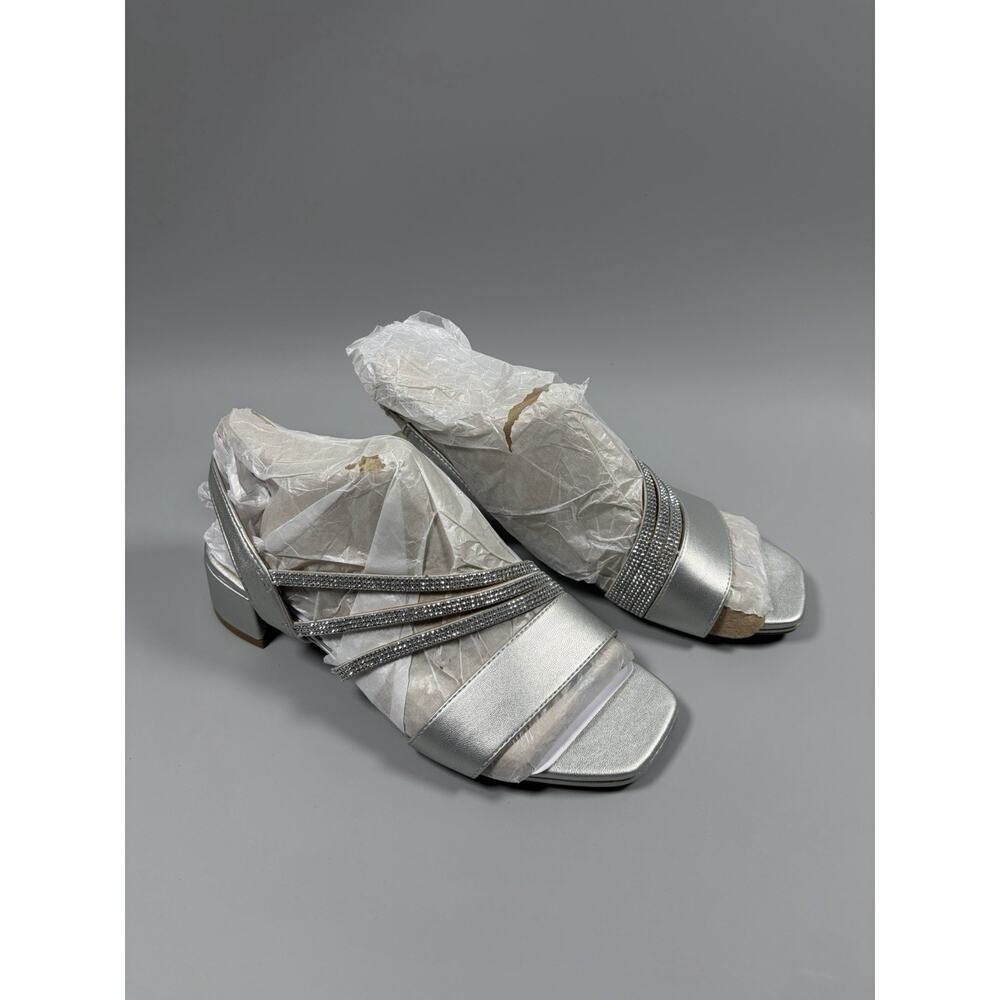 LifeStride Womens Joy Strappy Heeled Sandal Block Heels Silver Size 7.5 - Picture 3 of 7